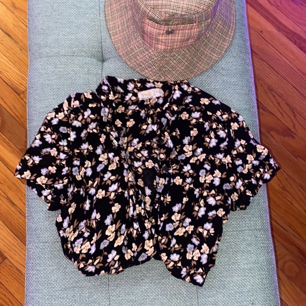 Vintage Button Up Floral Shirt